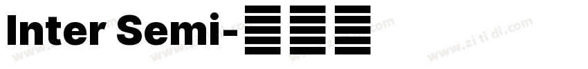 Inter Semi字体转换